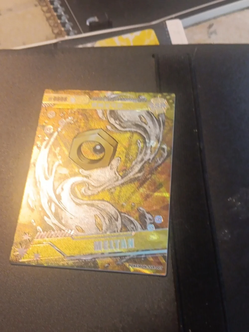 Pokemon Gold Holographic Meltan Trading Card
